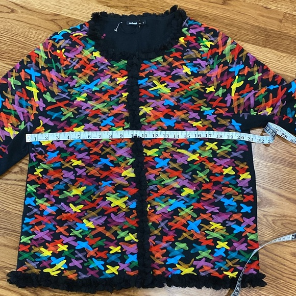 Michael Simon Sweater Criss Cross Tulle Sweater - Size 1X - Picture 3 of 7